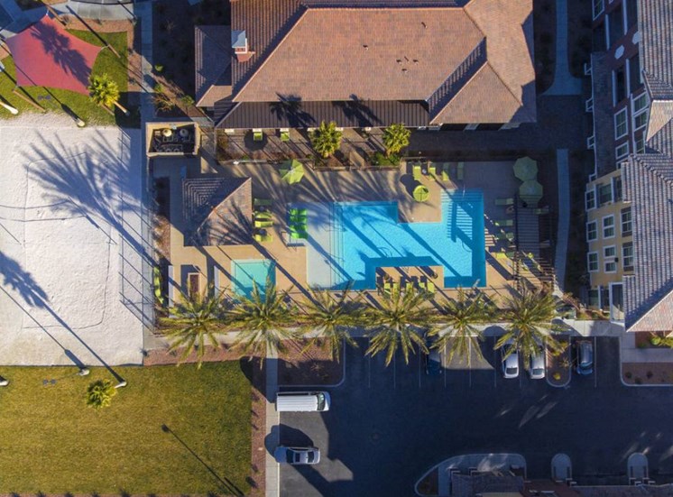 pool overhead view